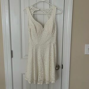 Juniors white dress